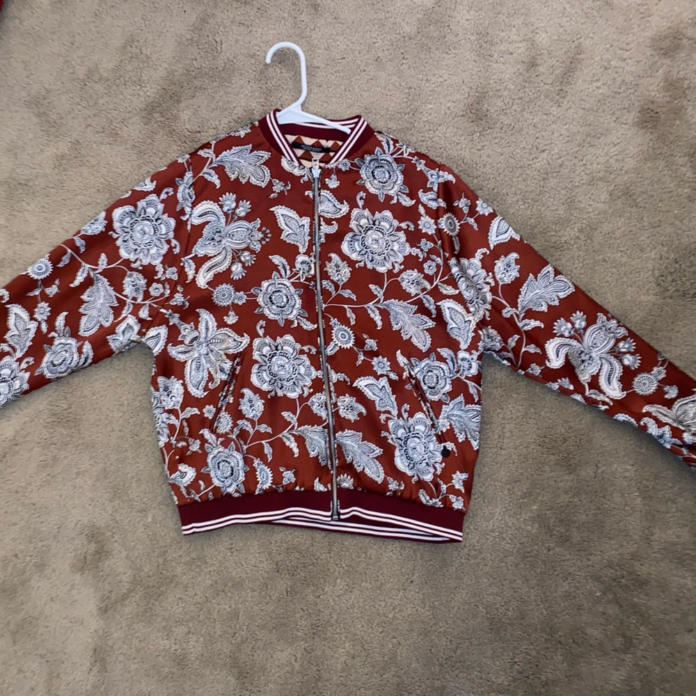 Scotch & Soda Reversible Checker/Paisley Bomber Jacket S